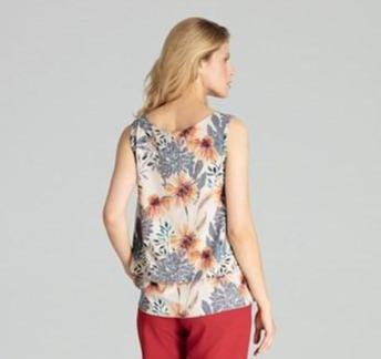 Sleeveless Floral Blouse Globaltex
