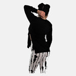 Slit Sides Sweater , Black sweater