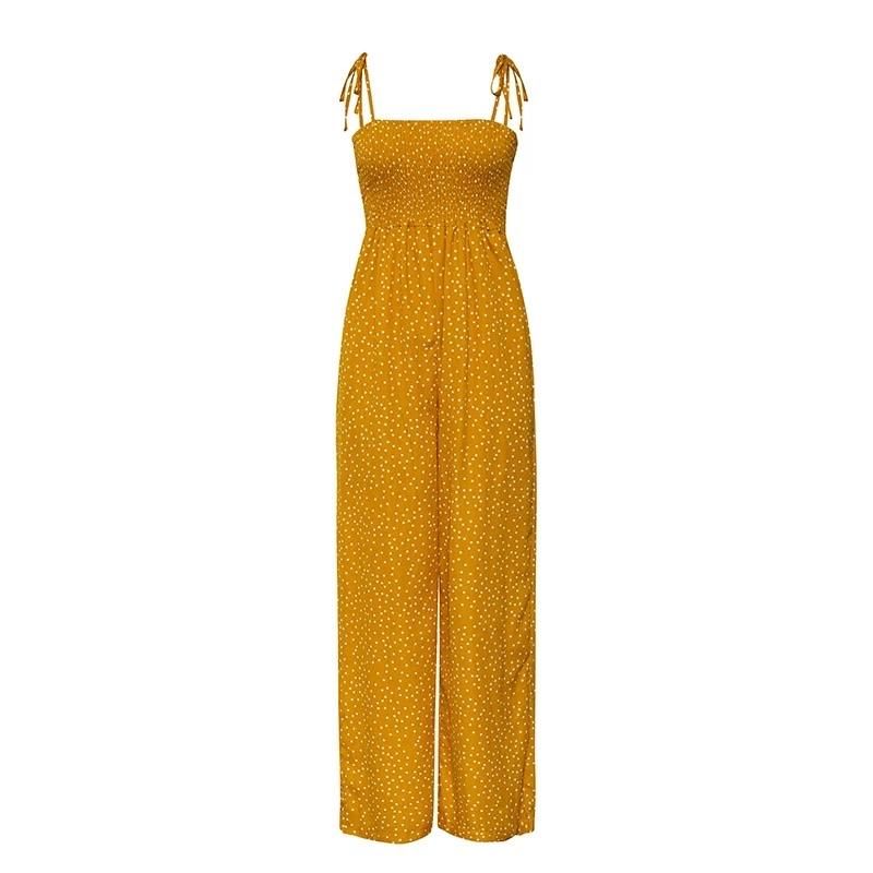 Jumpsuit, sleeveless jumpsuit, Spaghetti strap Jumpsuit , yellow jumpsuit