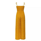 Jumpsuit, sleeveless jumpsuit, Spaghetti strap Jumpsuit , yellow jumpsuit