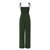 Jumpsuit, sleeveless jumpsuit, Spaghetti strap Jumpsuit , green jumpsuit