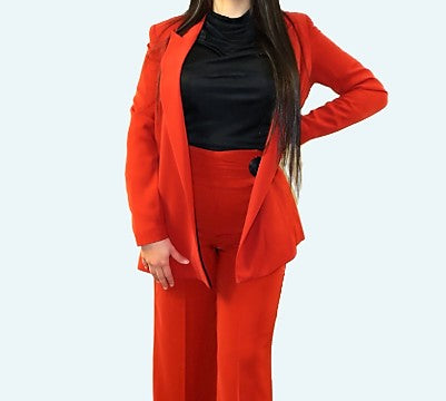 Straight Flowing Trousers , straight flowing trousers darkred, trousers women , wide leg trousers
