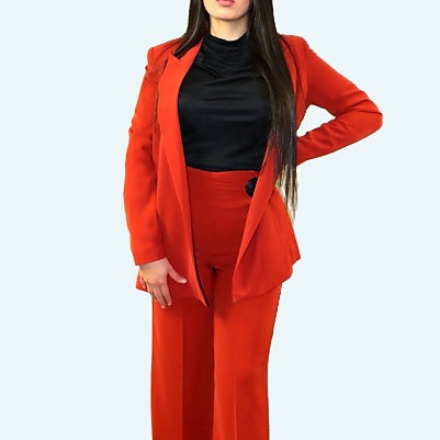 Straight Flowing Trousers , straight flowing trousers darkred, trousers women , wide leg trousers