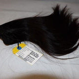 Straight Weave-in Extensions: 25cm/Black JASPER. Human Hair extensions 