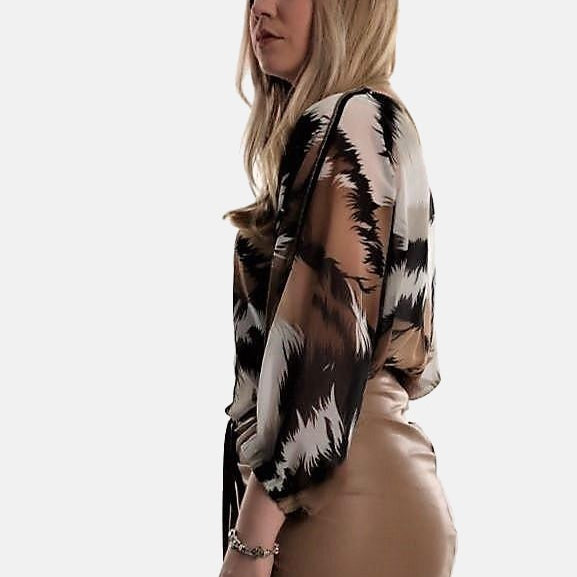 TIGER Prints Blouse JASPER, animal muster bluse