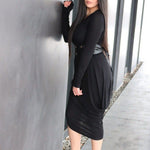 Tube Black Funnel Dress JASPER Mode