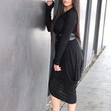 Tube Black Funnel Dress JASPER Mode
