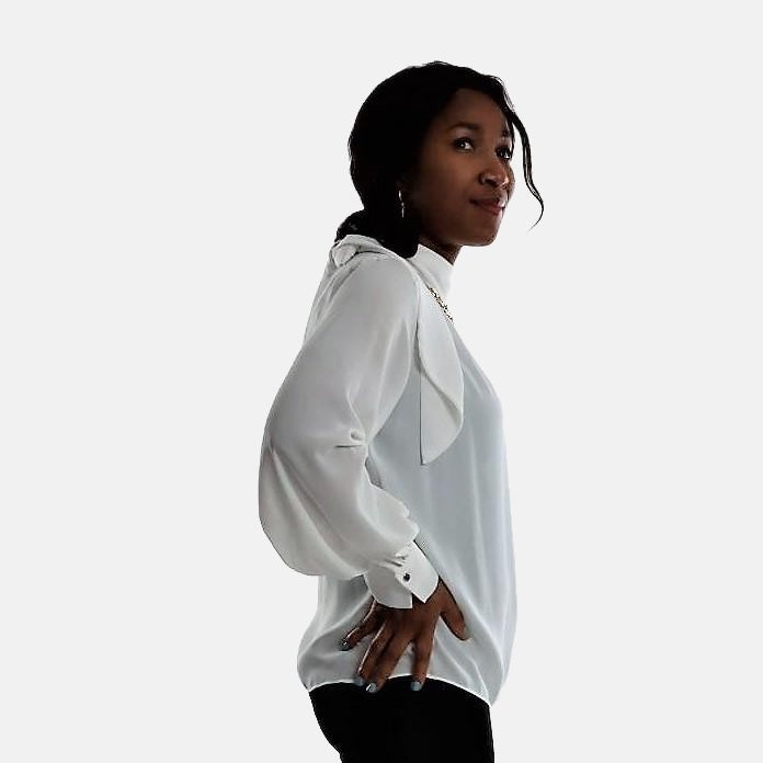 Twill Bow Blouse JASPER