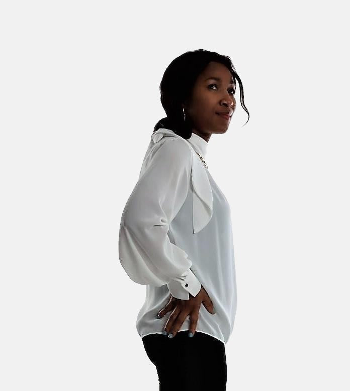 Twill Bow Blouse JASPER