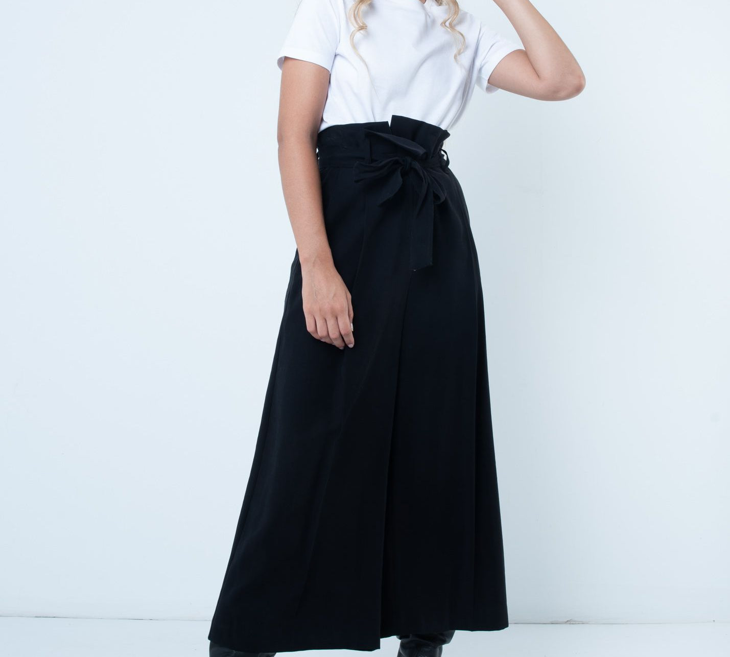 Wide Leg Trousers with Belt