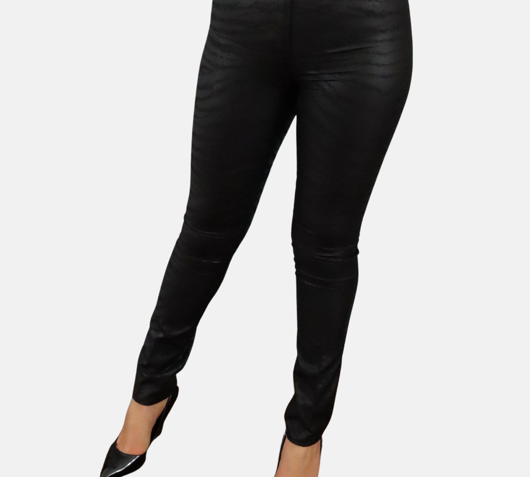 Zebra Print Leather Pants JASPER