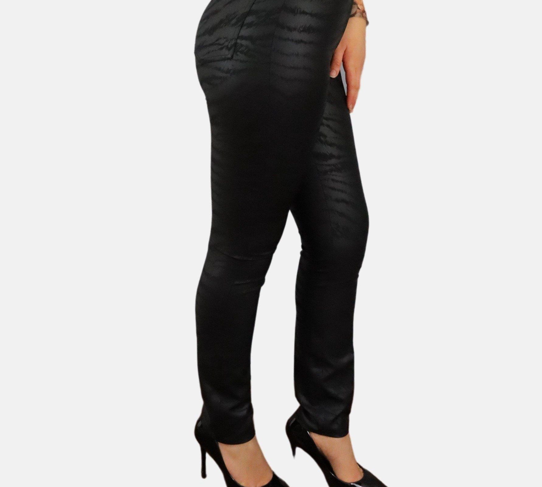Zebra Print Leather Pants JASPER