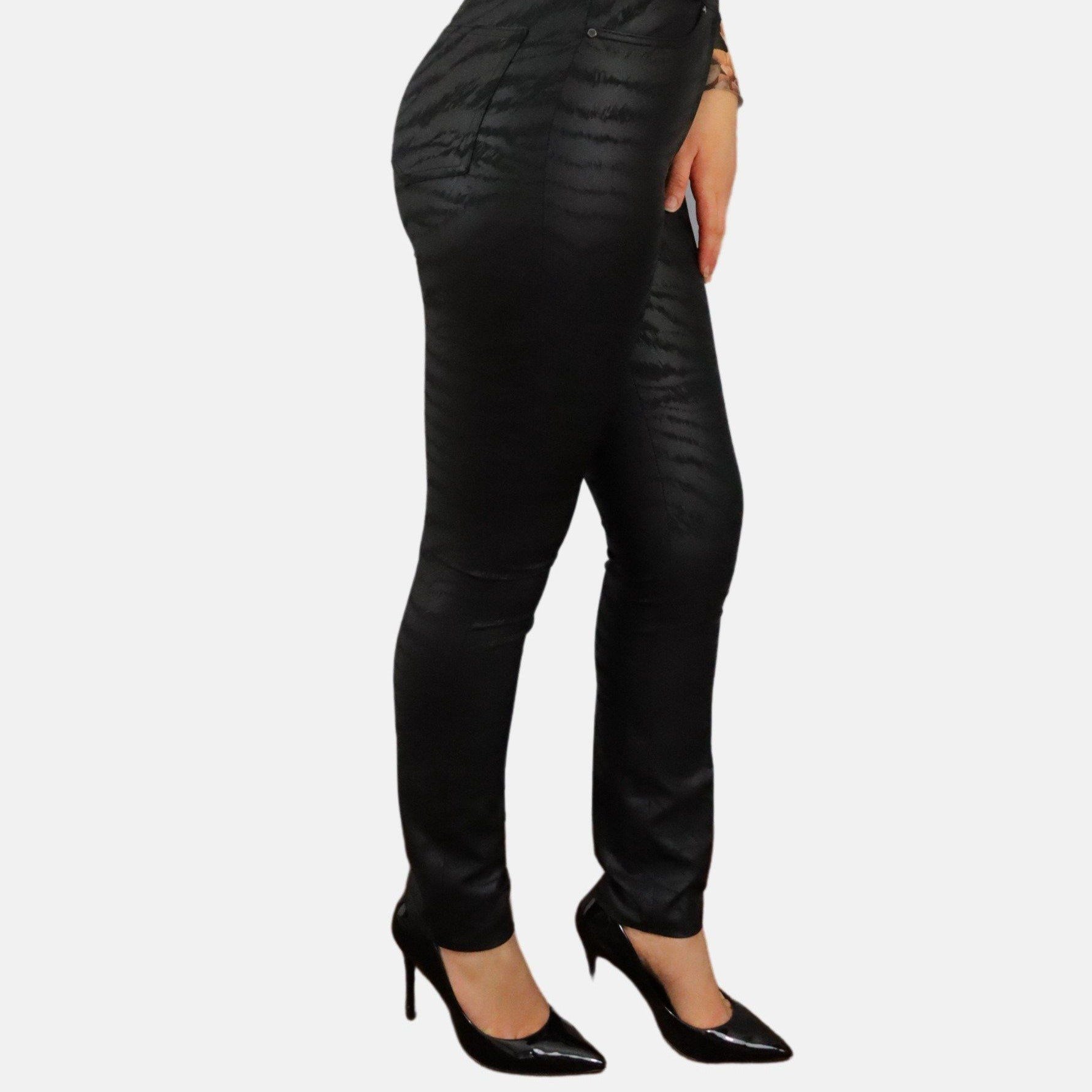 Zebra Print Leather Pants JASPER
