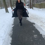 Lapel Wool Coat Black