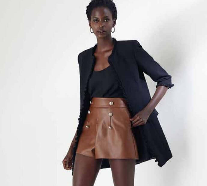 Faux Leather Shorts