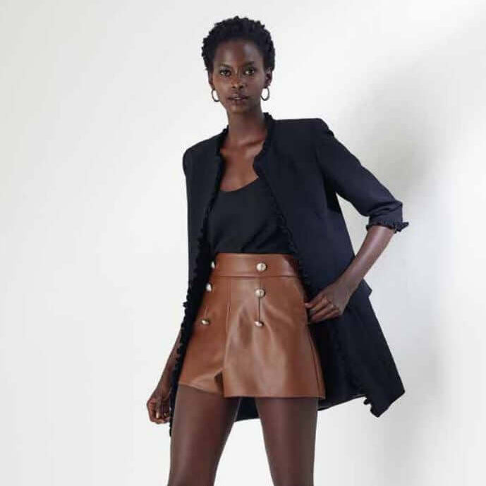 Faux Leather Shorts
