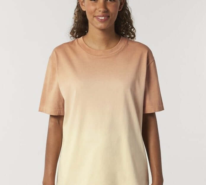Dip Dye T-Shirts M, yellow ,JASPER Mode
