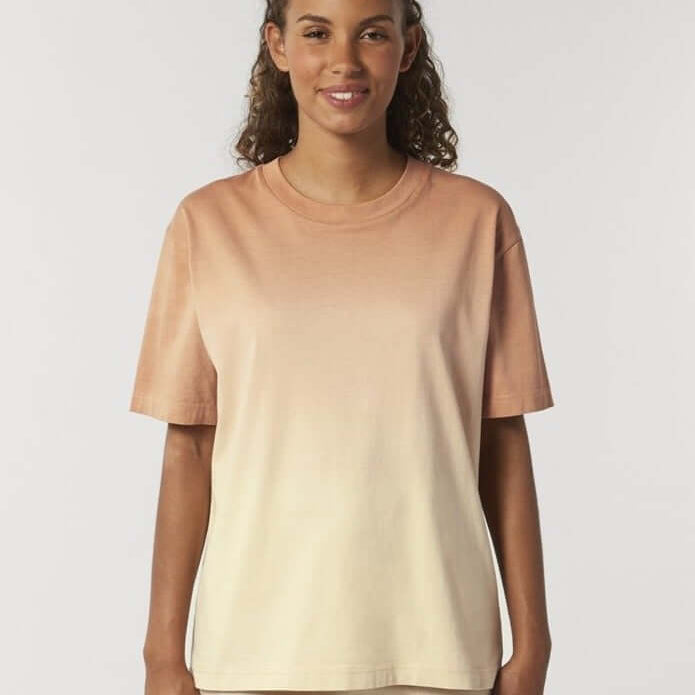 Dip Dye T-Shirts M, yellow ,JASPER Mode
