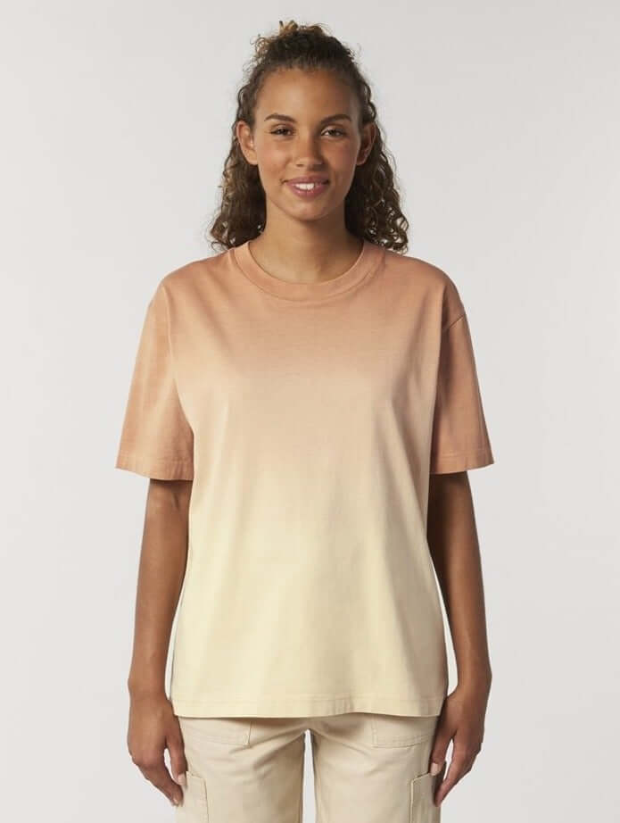 Dip Dye T-Shirts M, yellow ,JASPER Mode